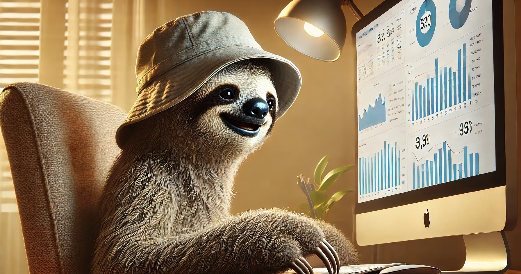 Sloth working on some data